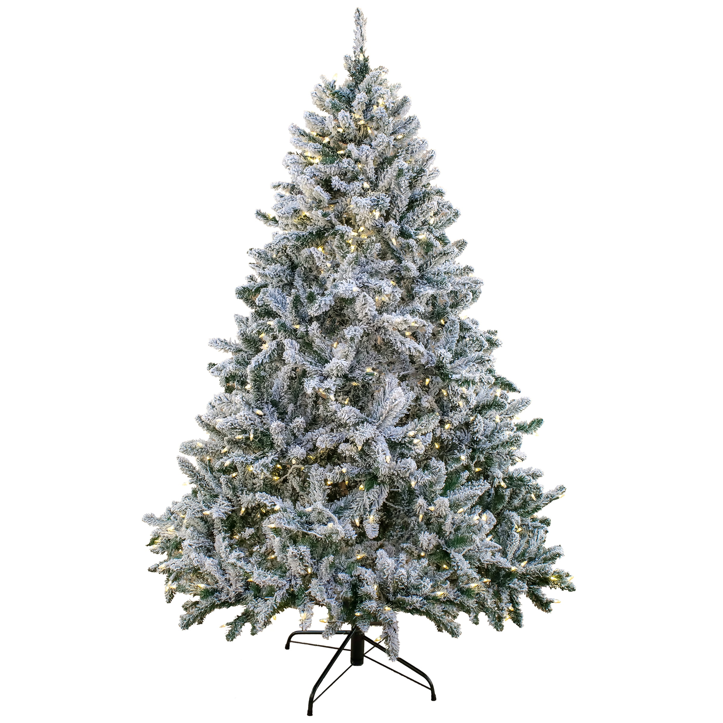 9' Snowy Hudson Pine Pre-Lit Artificial Christmas Tree with Warm White LED Lights