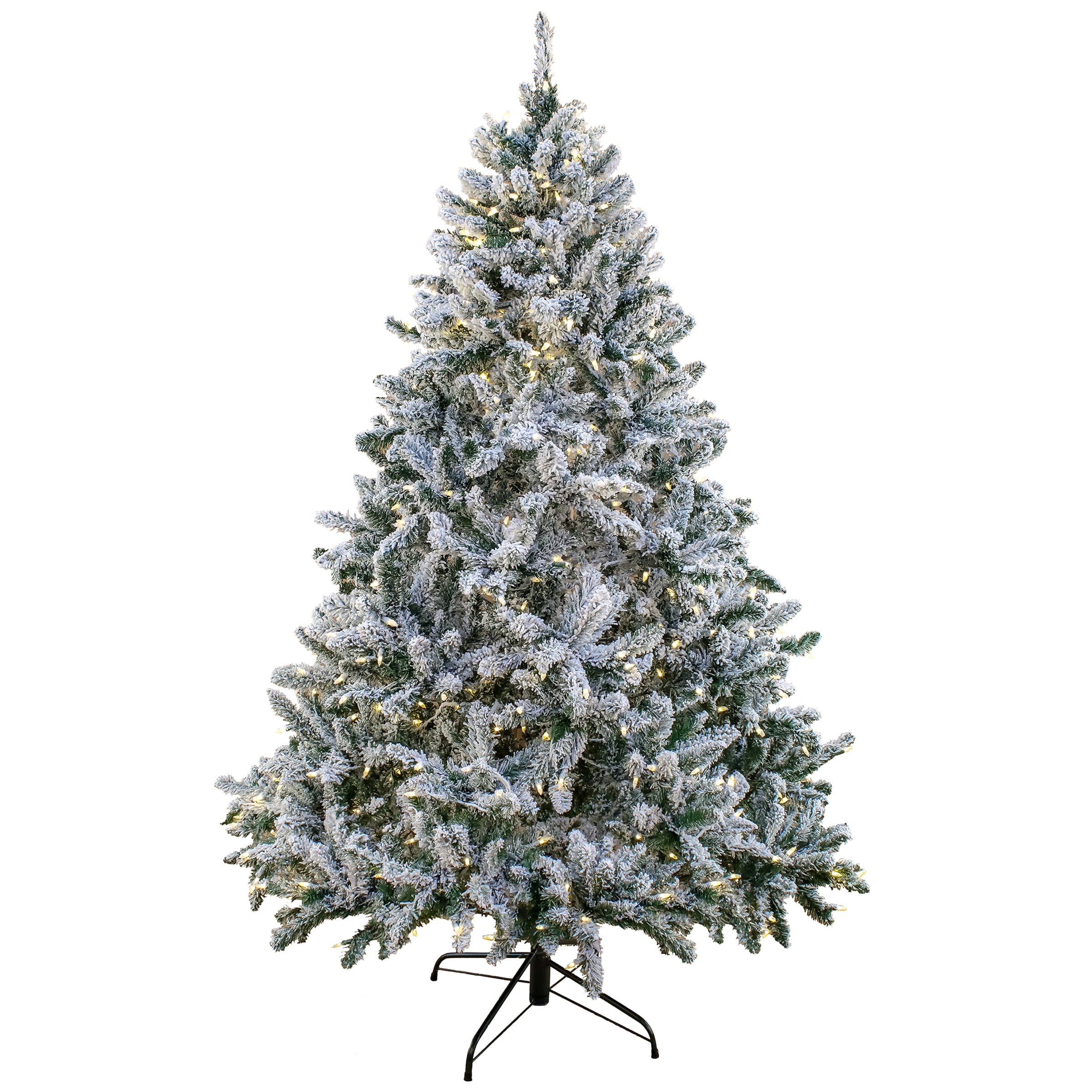 9' Snowy Hudson Pine Pre-Lit Artificial Christmas Tree with Warm White LED Lights