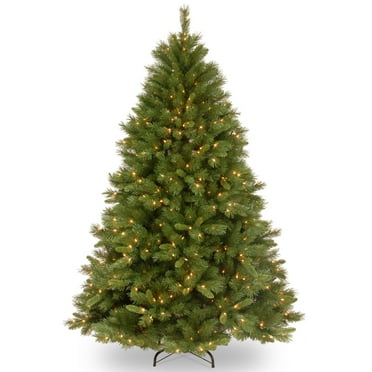 National Tree Company Pre-Lit Artificial Christmas Tree, Green, WInchester Pine, Clear Lights, Includes Stand, 7.5 Feet