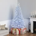thumbnail image 1 of National Tree Company 7.5 ft Pre-Lit Crystal Pine Full Artificial Christmas Tree, 600 LED Lights, 1,314 Tips, Remote Control, 50+ Light Functions, Includes Stand, Silver, 1 of 8