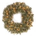 thumbnail image 1 of 24 in. Pre-Lit Artificial Glittery Bristle® Pine Christmas Wreath, 50 Twinkly™ Lights, 1 of 4