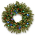 thumbnail image 1 of National Tree Company Pre-Lit Artificial Christmas Wreath, Green, Norwood Fir, 50 Multicolor Battery Operated LED Lights, Timer, 24 Inch, 1 of 4