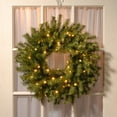 thumbnail image 1 of 24 in. Pre-Lit Artificial Norwood Fir Christmas Wreath, Green, 50 Twinkly™ Lights brand smart LED lights, 1 of 4