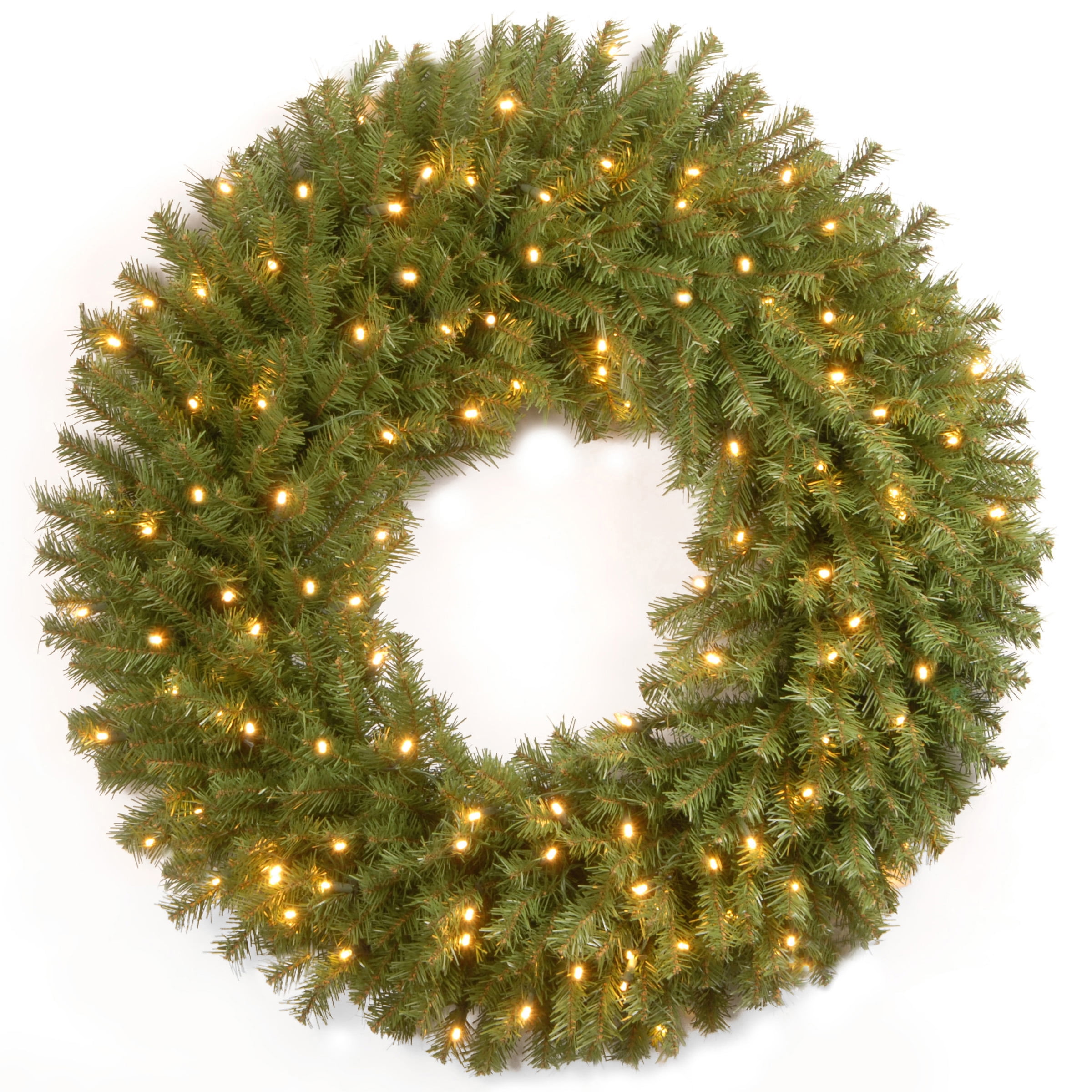 Norwood Fir 27" Pre-Lit Artificial Christmas Door Wreath with LED Lights