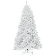 National Tree Company Pre-Lit Artificial Full Christmas Tree, White, North Valley Spruce, White Lights, Includes Stand, 7 Feet