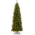 thumbnail image 1 of National Tree Company Pre-Lit Artificial Slim Christmas Tree, Green, North Valley® Spruce, Clear Lights, Includes Stand, 7.5 Feet, 1 of 4