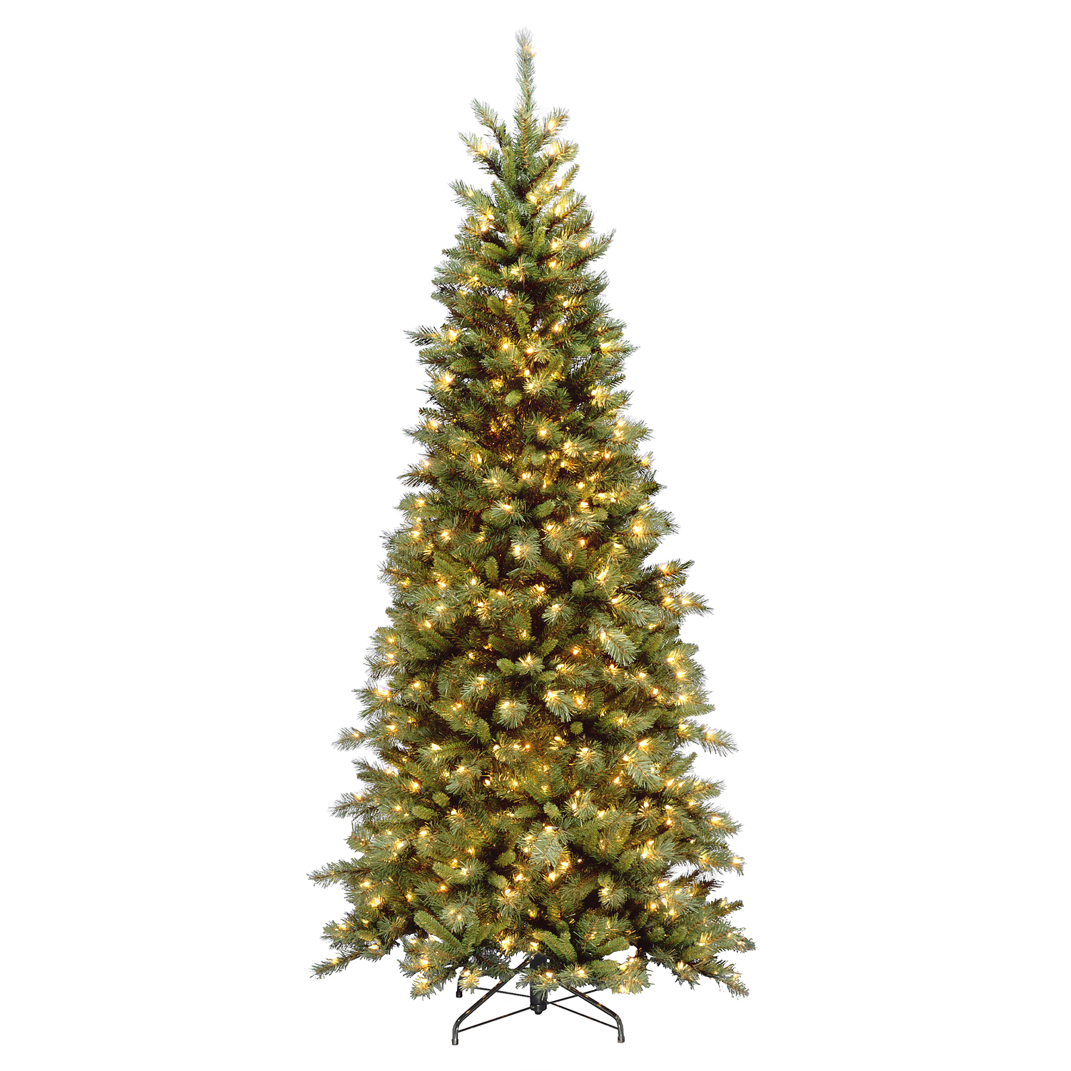 National Tree Company PreLit Artificial Slim Christmas Tree, Green