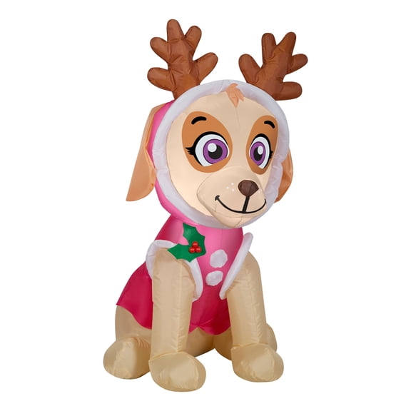 3.5 ft. Pre-Lit Inflatable Paw Patrol Skye, 1 Warm White LED Light, Self Inflates, Ground Stakes