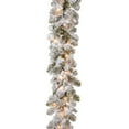 thumbnail image 1 of National Tree 9' x 12" Pre-Lit Snowy Camden Artificial Christmas Garland - Clear Lights, 1 of 4