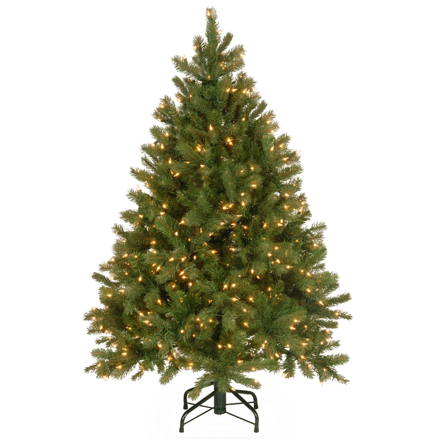 4.5' Green Douglas Fir Pre-Lit Artificial Christmas Tree with White Lights