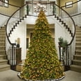 thumbnail image 1 of National Tree Company 16 ft. Pre-Lit Feel Real® Artificial Downswept Douglas® Fir Christmas Tree, Green, Dual Color® Lights, LED, Foot Switch, 10 Functions, Includes Stand, 1 of 5