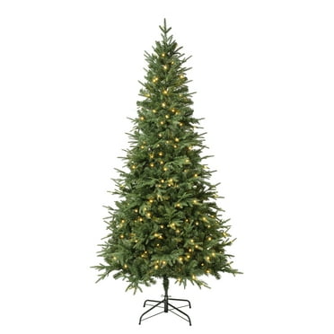 National Tree Company Pre-Lit Feel Real® Artificial Christmas Tree, Green, Duxbury Pine, 260 Warm White LED Lights, Includes Stand, 7.5 Feet