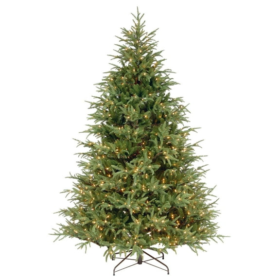 National Tree Company Pre-Lit Feel Real® Artificial Christmas Tree, Green, Fraser Grande, Clear Lights, 7.5 Feet