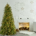 thumbnail image 1 of National Tree Company 7.5 ft. Pre-Lit Feel Real® Artificial Tiffany Fir Christmas Tree, Green, 750 Dual Color® LED Lights, PowerConnect System, Foot Switch, 10 Functions, Includes Stand, 1 of 6