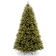 National Tree Company Pre-Lit 'Feel Real' Artificial Full Downswept Christmas Tree, Green, Douglas Fir, White Lights, Includes Stand, 6 Feet