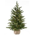 thumbnail image 1 of National Tree Company Pre-Lit Feel Real® Artificial Mini Christmas Tree, Green, Nordic Spruce®, Clear Lights, Includes Burlap Bag Base, 3 Feet, 1 of 3