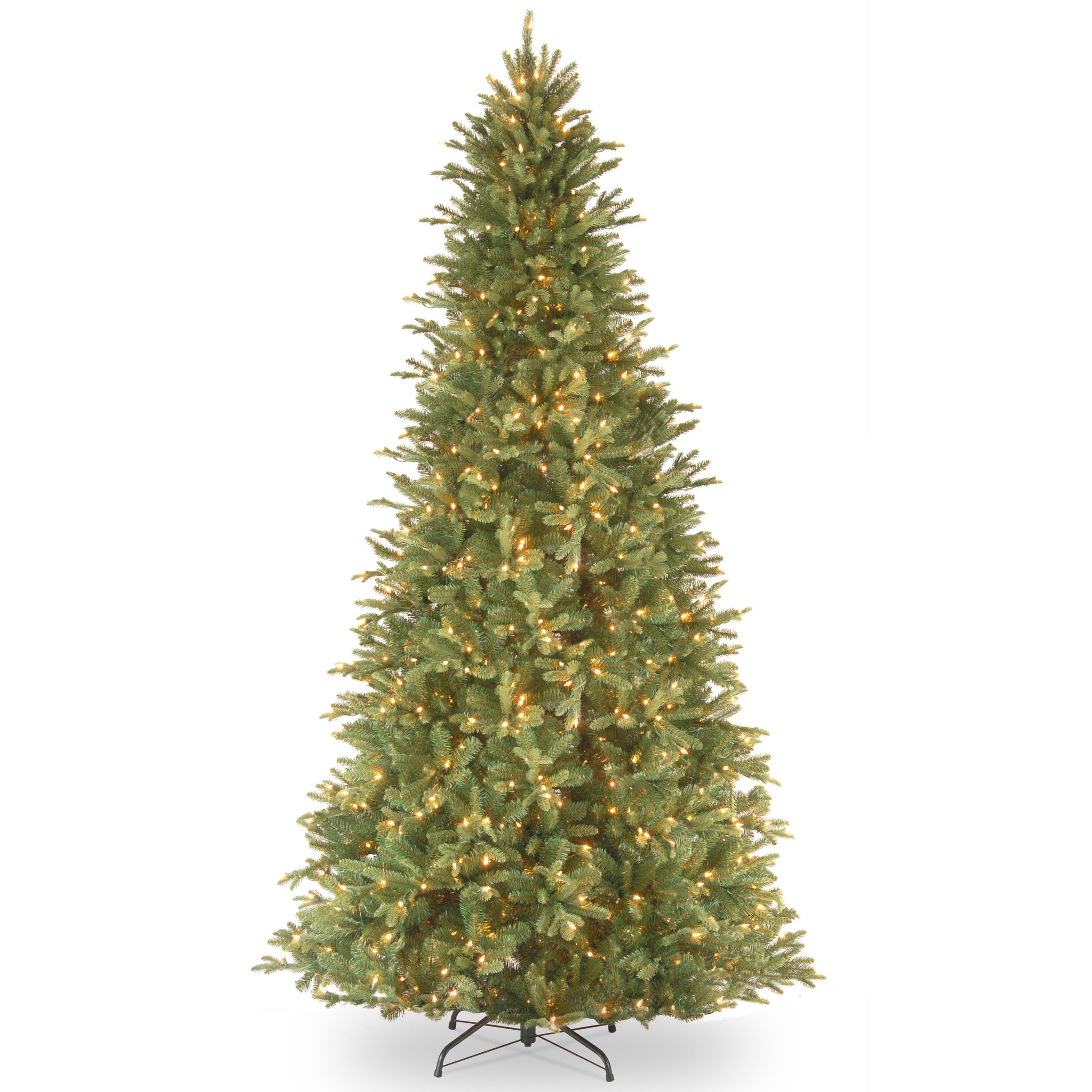 Pre-Lit 9-Foot Green Tiffany Fir Slim Christmas Tree with Clear Lights