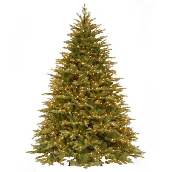 National Tree Company 6.5 ft. Pre-Lit Feel Real® Full Artificial Christmas Tree, Green, Nordic Spruce®, 750 Clear Lights, Includes Stand