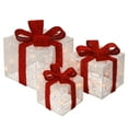 thumbnail image 1 of National Tree Company Pre-Lit White Gift Boxes, Set of Three, White Lights, Christmas Collection, 1 of 4