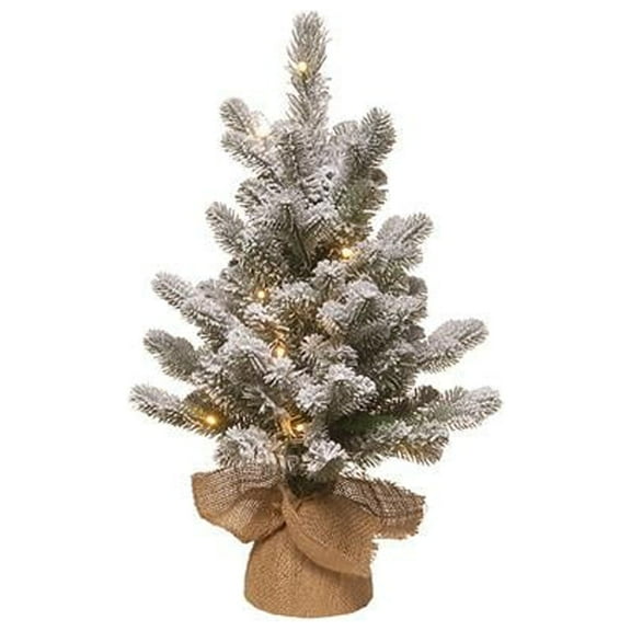 National Tree PESL8-310-20-B Feel Real Artificial Pre-Lit Christmas Tree, Snowy Sheffield Spruce, 15 Warm W - Quantity 1