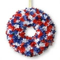 thumbnail image 1 of National Tree RAP-528414W-1 14 in. Patriotic Hydrangea Wreath, 1 of 1