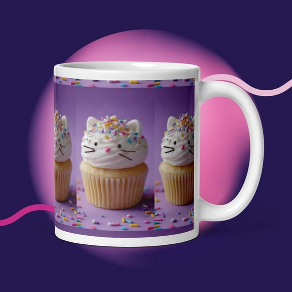 National Vanilla Cupcake day White glossy Ceramic mug