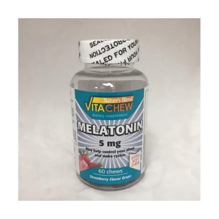 National Vitamin 1897985 Natures Blend Vitachew Melatonin Chewables, 5 mg - 60 Count