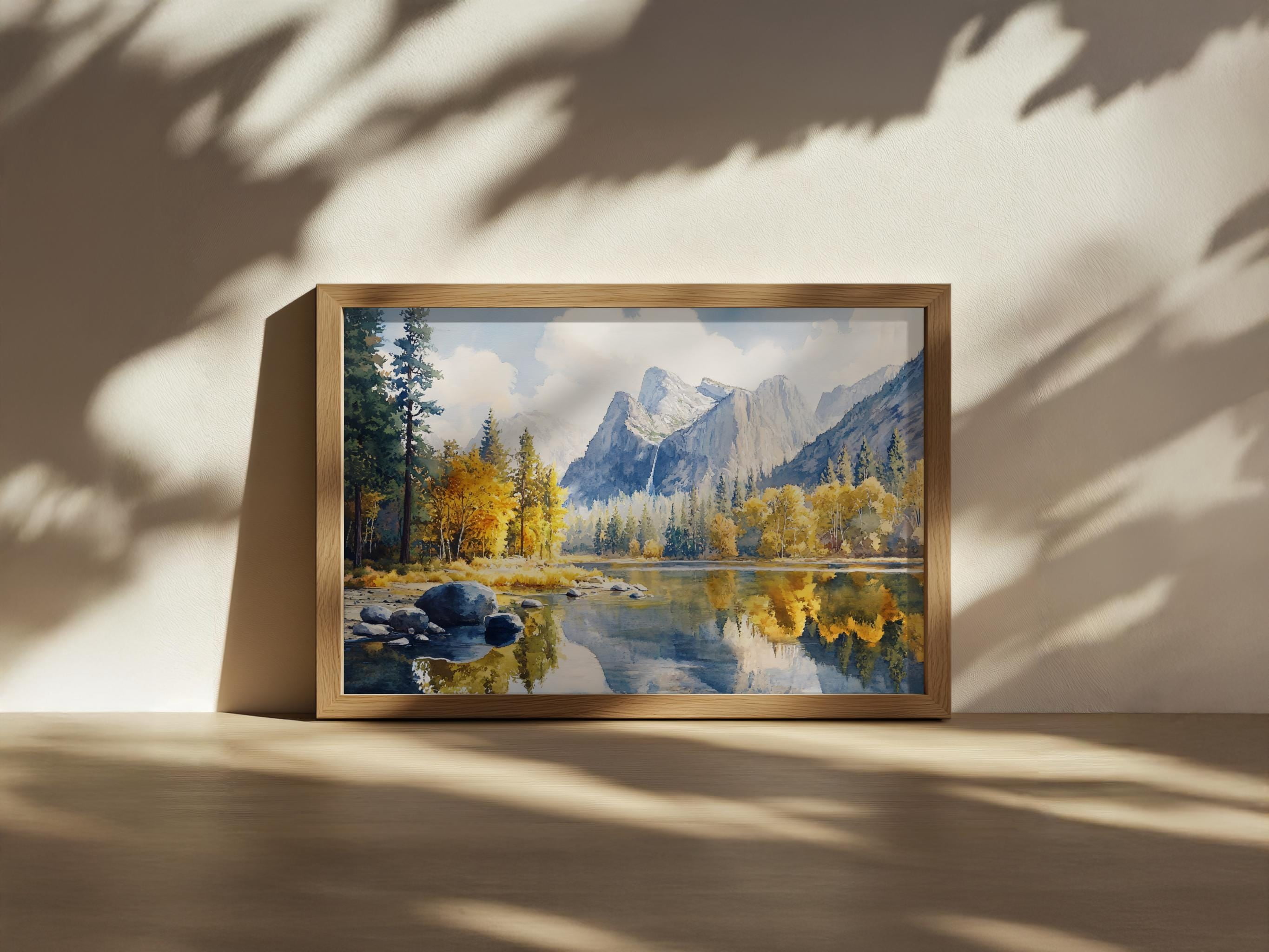 National Yosemite Park Mirror Lake Reflection California Autumn Fall ...