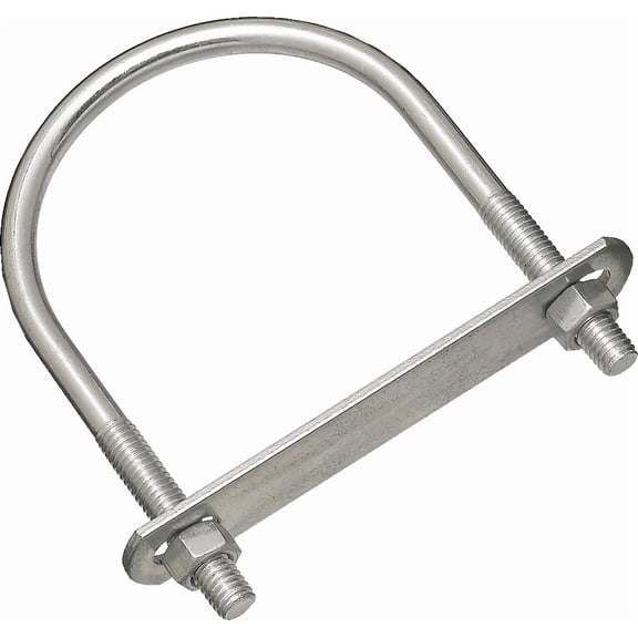National Zinc Round U Bolt - Pack of 2  Construction & DIY Use, Standard Hardware Spec