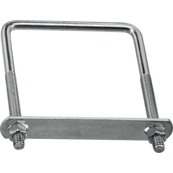 National Zinc Square U Bolt - Pack of 2  Construction & DIY Use, Standard Hardware Spec