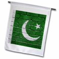 thumbnail image 1 of 3dRose, National flag of Pakistan painted onto a brick wall Pakistani, 12 x 18 inch Garden Flag, 1 of 1