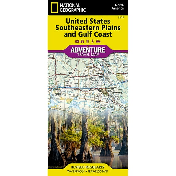 National geographic adventure map: united states, southeastern plains and gulf coast - folded map: 9781566957199