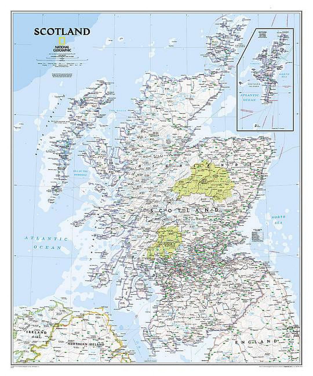 National geographic: scotland classic wall map - laminated (30 x 36 inches): 9781597753616