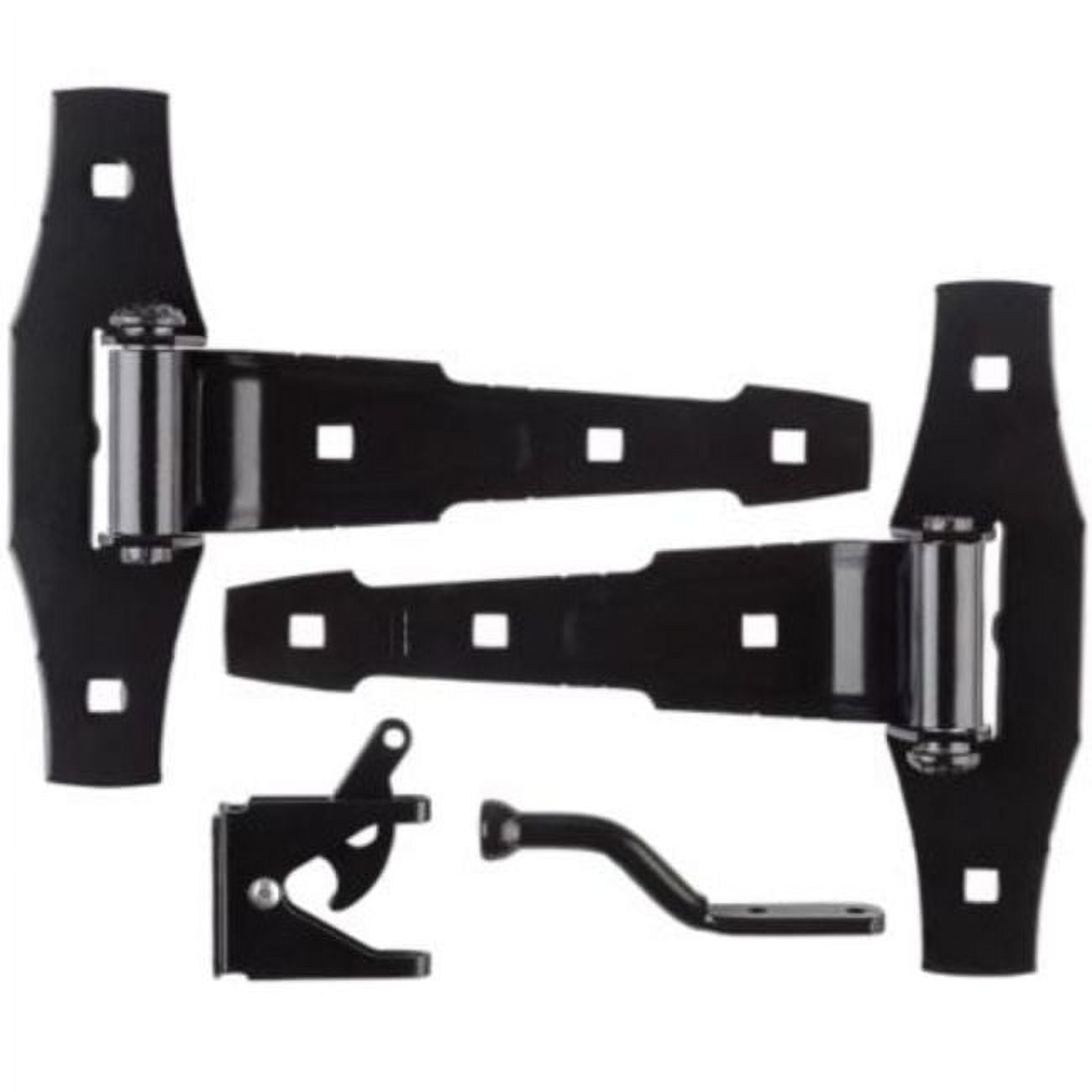 National Hardware Black Metal Outdoor Gate Hardware Kit
