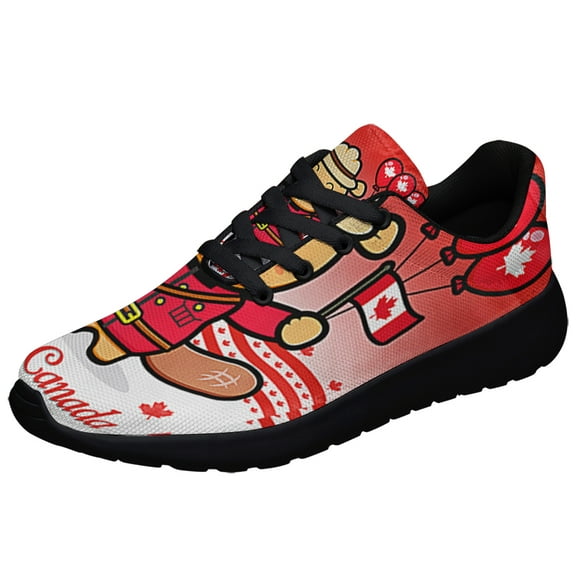 National of Canada Day Oh Canada Shoes Sneakers Black Size 3.5