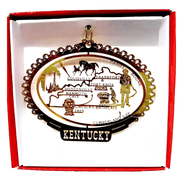 Nations Treasures Kentucky State Landmarks Brass Ornament