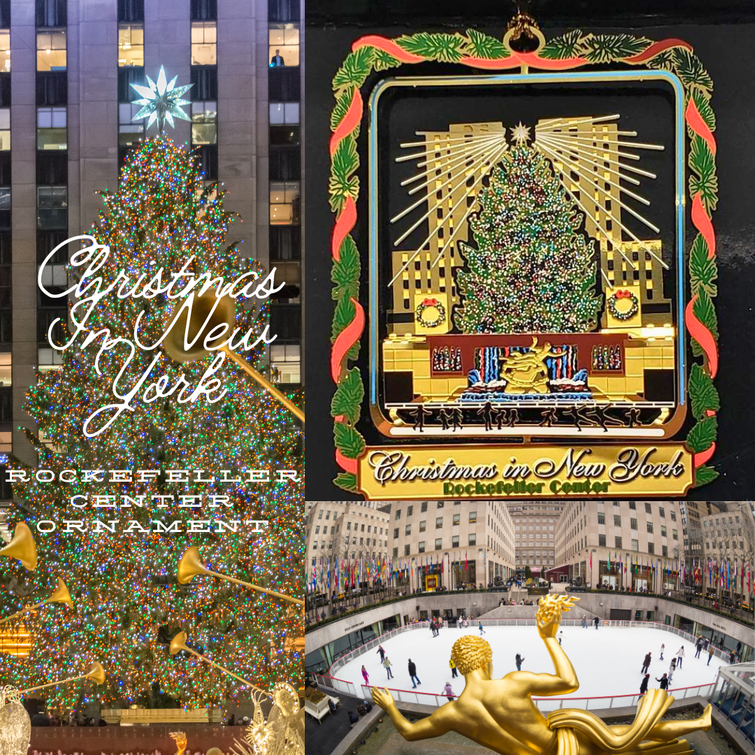 Nations Treasures Rockefeller Center Christmas Tree New York City Ornament, 1 Piece, 2.75" x 2.25"