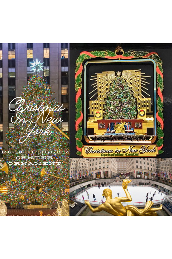 Rockefeller Center Christmas Tree New York City Ornament, 1 Piece, 2.75" x 2.25"