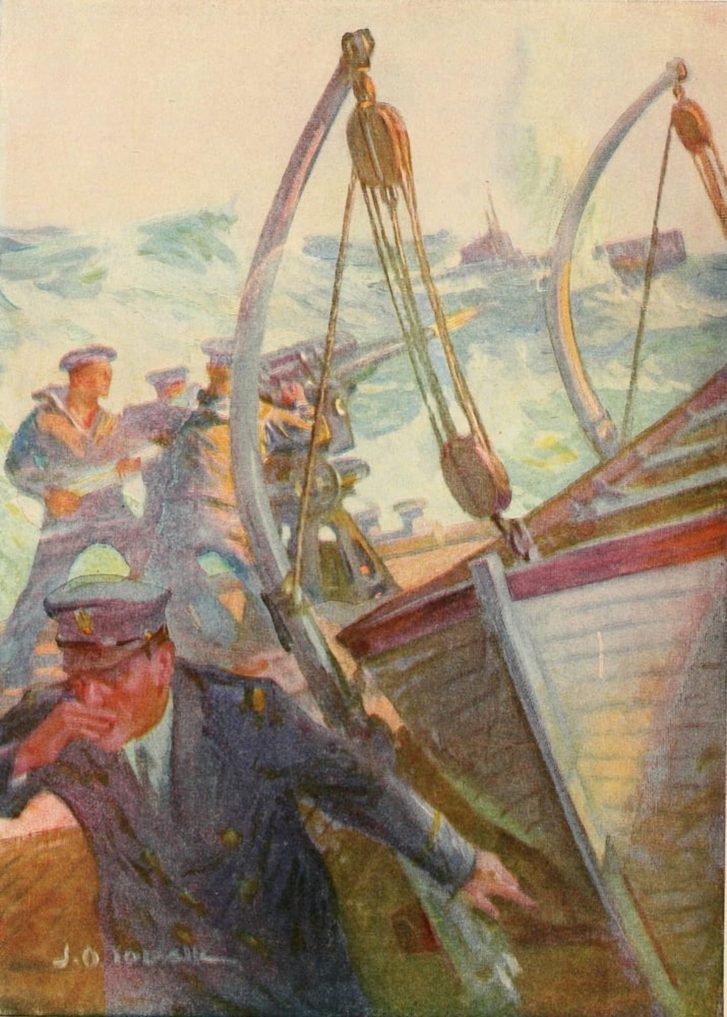 Nations at War 1917 American gunners on board a merchant ship Canvas Art - Unknown (24 x 36)