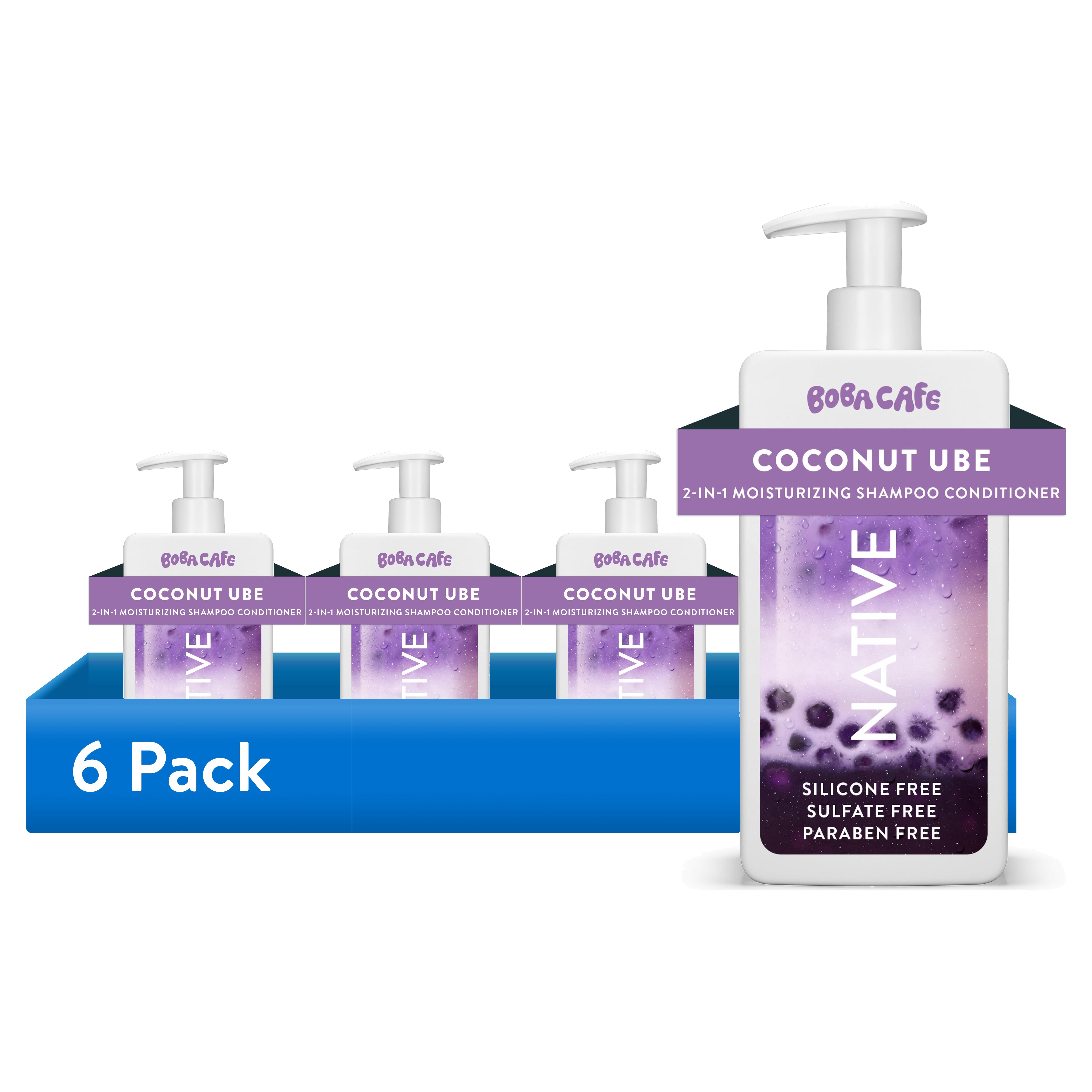 (6 pack) Native 2-in-1 Moisturizing Shampoo and Conditioner Coconut Ube 16.5 fl Oz