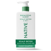Native Scalp Detox Eucalyptus and Mint 2 in 1 Shampoo and Conditioner, Sulfate Free 16.5 fl oz