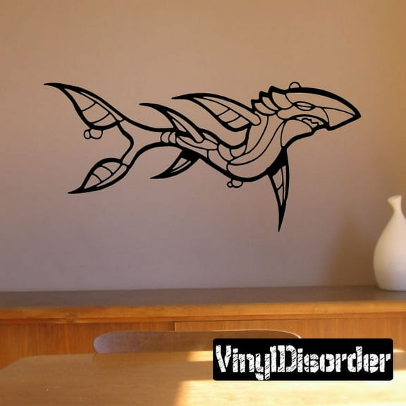 Native Alaskan Style Shark Decall - 36 Inches