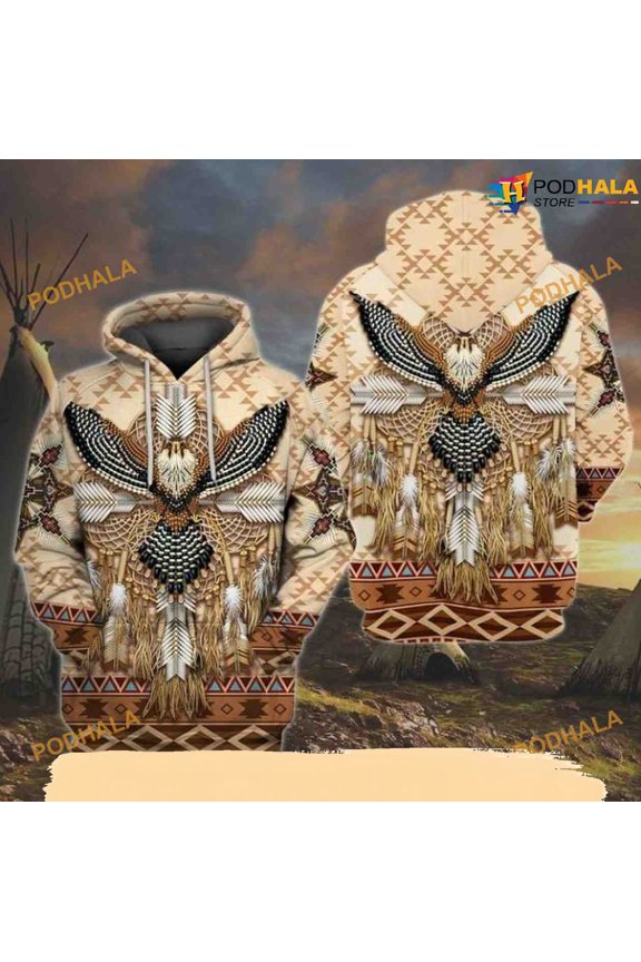 Native All Over Printed 3D Funny Christmas Hoodie