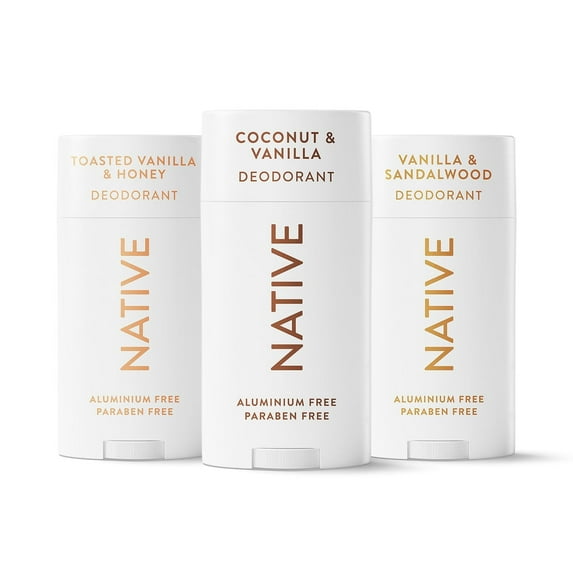 Native Aluminum-Free Deodorant, Vanilla Variety Pack, 2.65 Ounce (Pack of 3)