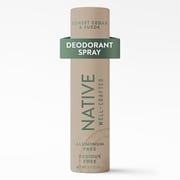 Native Aluminum Free Spray Deodorant for Men, Sunset Cedar & Suede, Well-Crafted, 3.5 oz