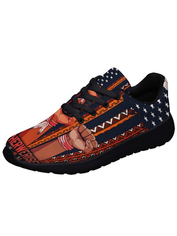 Native Ameican Together We Rise Shoes Sneakers for Women Men Black Size 9.5