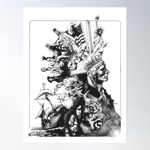 Native America Poster Wall Art, Modern Wall Decor, 12x18 UNFRAMED