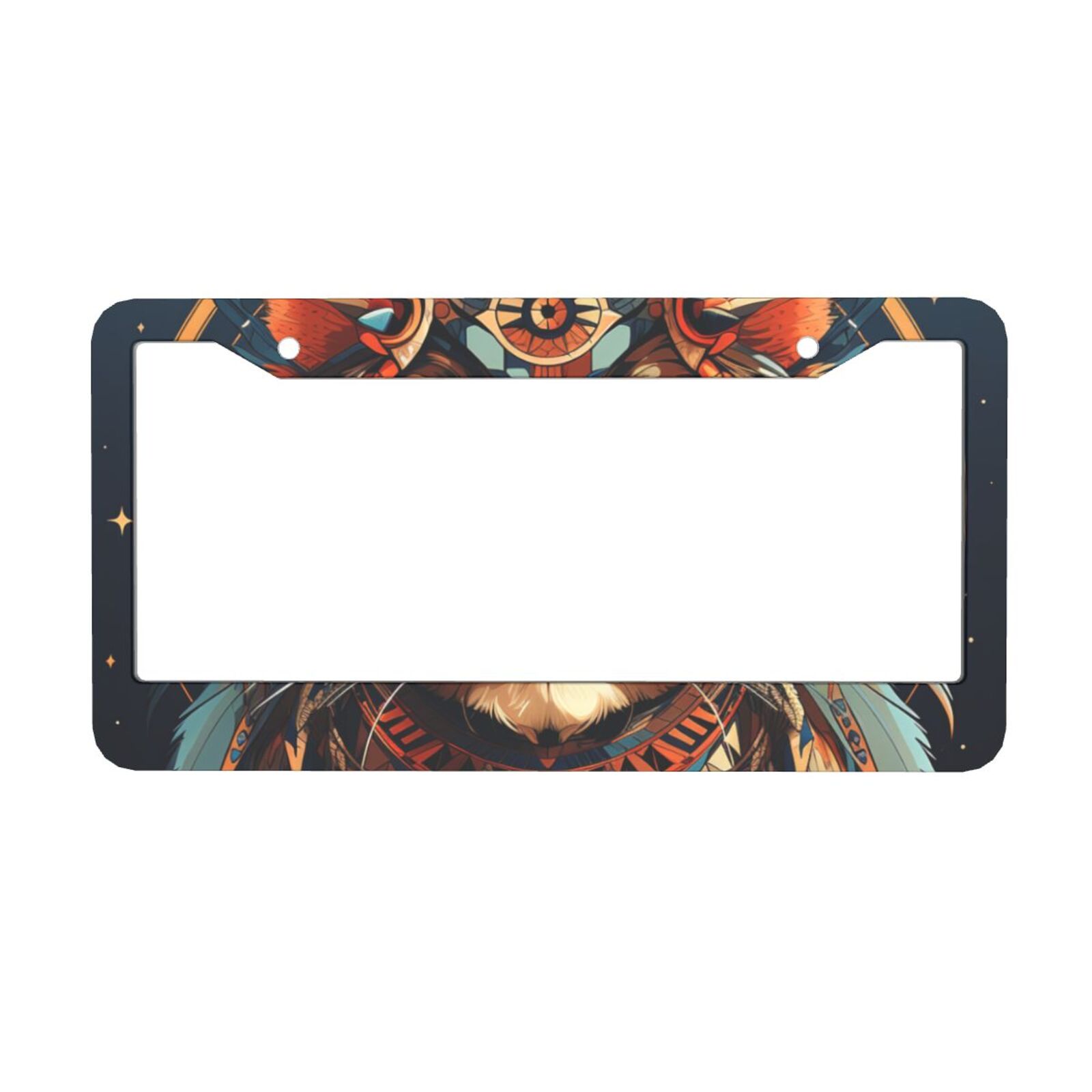 Native Tag Native American Cat Indian Car License Plate Frame Aluminum Decorative ...