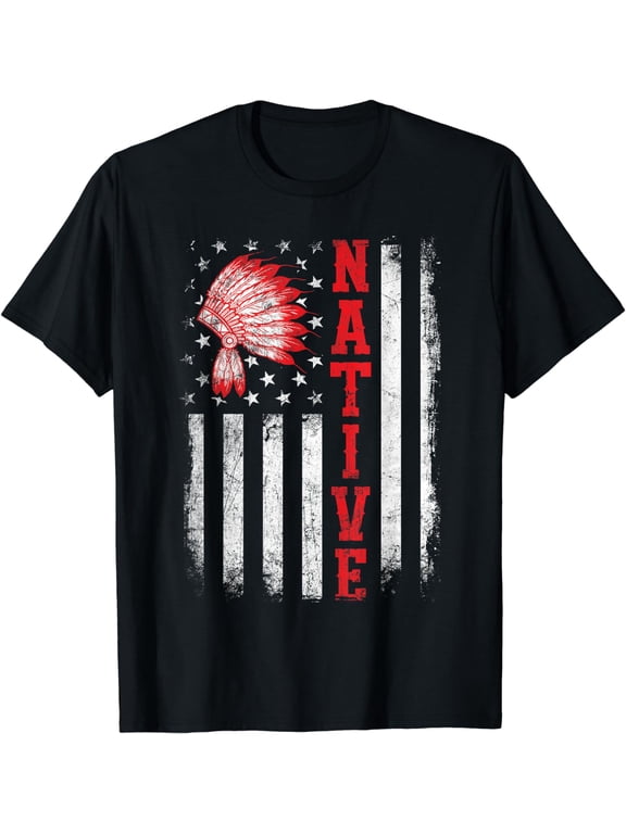 Native - American Day USA Flag Cherokee Indigenous People T-Shirt