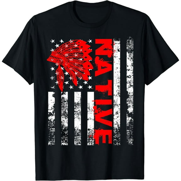 Native American Day Vintage Flag USA T-Shirt